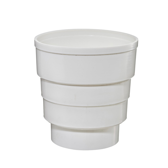 Rørmuffe til rensetrakt hvit